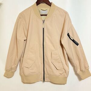 Everlane Womens Tan Oversized Bomber Jacket Size XS‎
